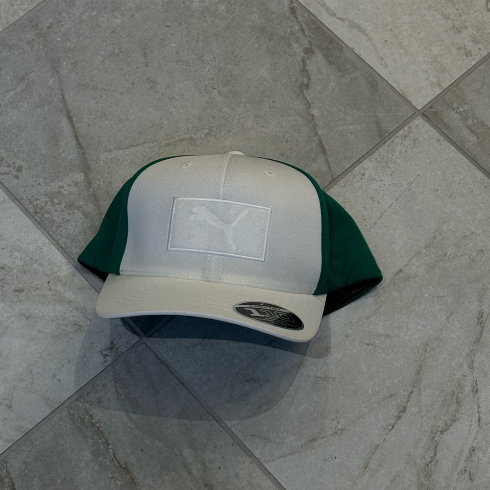 Puma Cream and Green Snapback
